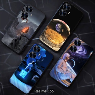 เคสโทรศัพท์ซิลิโคน TPU แบบนิ่ม ลายนักบินอวกาศ กันกระแทก สําหรับ Realme C30 C30S C31 C33 C35 C53 C55