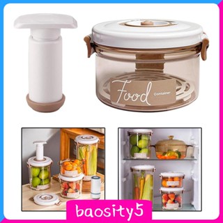 [Baosity5] กล่องซีลสูญญากาศ แบบพกพา พร้อมปั๊มสุญญากาศ สําหรับเก็บอาหาร ผัก ผลไม้