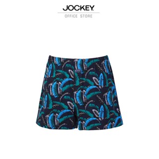 JOCKEY UNDERWEAR กางเกงบ็อกเซอร์ PRINTING รุ่น KU 1871D BOXER สีน้ำเงิน กางเกง บ็อกเซอร์ เสื้อผ้าผู้ชาย