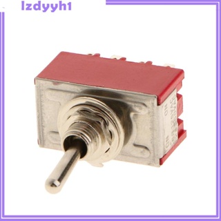 [JoyDIY] สวิตช์โยกเปิด 125VAC 6A 250VAC 2A 12 PIN 4PDT ขนาดเล็ก สีแดง 5 ชิ้น ต่อแพ็ค