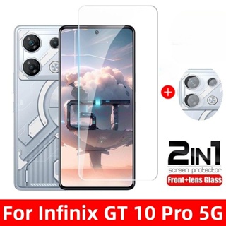 2in1 ฟิล์มกระจกนิรภัยกันรอยหน้าจอ สําหรับ Infinix GT 10 Pro 10Pro GT10Pro 5G 2023 ฟิล์มนิรภัย HD ฟิล์มใส ป้องกันเลนส์โทรศัพท์ ฟิล์มไฮโดรเจล