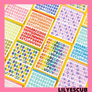 Lilyescub สติกเกอร์ซีล รูปตัวอักษร ตัวเลข 6 แผ่น DIY