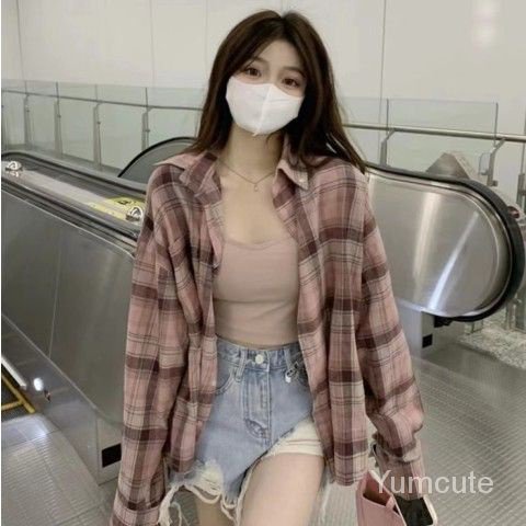 เสื้อแจ็กเก็ต คอปกโปโล แขนยาว ลายสก๊อต สีชมพู แฟชั่นฤดูใบไม้ผลิ ฤดูร้อน สําหรับผู้หญิง 2023 SE2582 ราคา ถูกที่สุด ดีลบีเคเค แกลเลอรีภาพที่ 2