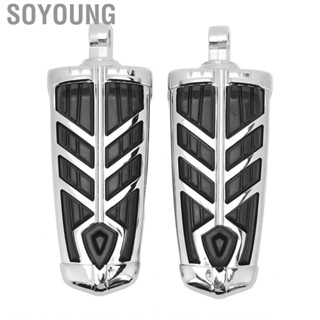 Soyoung Airflow Style Footpegs  Left Right Male Mount Durable Rotatable  Riding Experience for V‑Max Stryker Royal Star Road