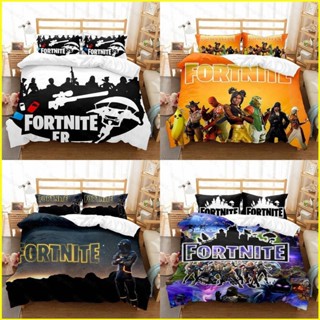 Yb3 FORTNITE 3in1 ชุดเครื่องนอน ผ้าปูที่นอน ผ้าห่ม ซักทําความสะอาดได้ ใส่สบาย สําหรับบ้าน ห้องนอน หอพัก BY3