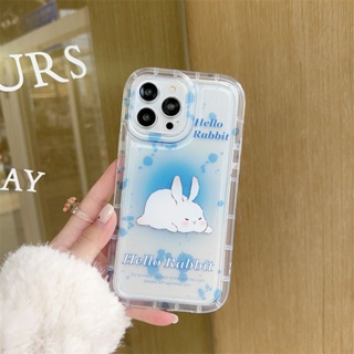 Yiki|เคสโทรศัพท์มือถือแบบนิ่ม TPU ลายกระต่ายน่ารัก สีฟ้า สําหรับ Huawei P60 Art P60 P50 P40 P30 Pro P40 Lite Mate 60 50 40 30 20 Pro 40 Pro Plus