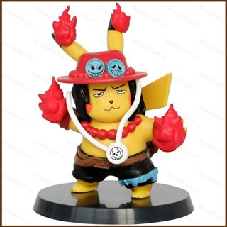 Cool ใหม่ โมเดลฟิกเกอร์ Pokemon Pikachu One Piece Ace ของเล่น ของสะสม สําหรับเด็ก