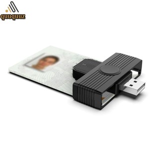 Quu เครื่องอ่านการ์ดอัจฉริยะ USB แบบพกพา อเนกประสงค์ สําหรับ CAC IC ID