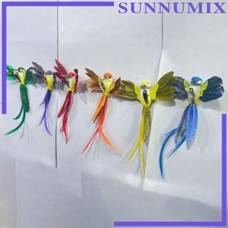 [Sunnimix] รูปปั้นนกประดิษฐ์ เสมือนจริง สําหรับตกแต่งสวน 6 ชิ้น