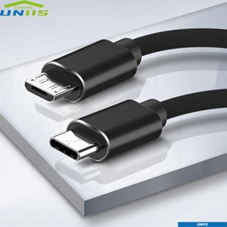 Uniis อะแดปเตอร์สายชาร์จ USB Type C เป็น Micro USB 1 เมตร QC4.0 ชาร์จเร็ว สําหรับ Huawei