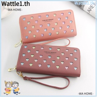 Wttle กระเป๋าใส่เหรียญ หนัง PU มีซิป จุของได้เยอะ แฟชั่นสําหรับผู้หญิง