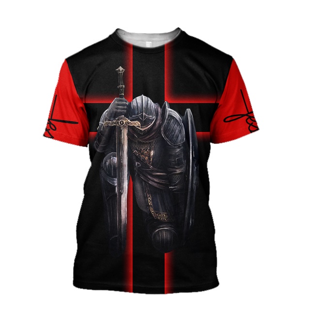 เสื้อยืดลําลอง แขนสั้น คอกลม พิมพ์ลายพระเยซู 3D แฟชั่นฤดูร้อน สําหรับผู้ชาย 2023