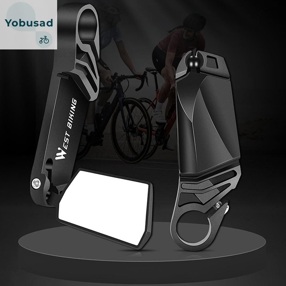 [Yobusad.th] West BIKING กระจกมองหลัง หมุนได้ สําหรับจักรยานเสือภูเขา