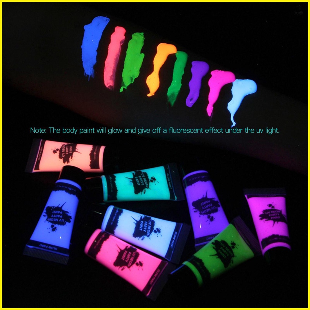 Glow In The Dark Face Black Light Paint Uv Neon Face & Body Paint Crayon  Kit
