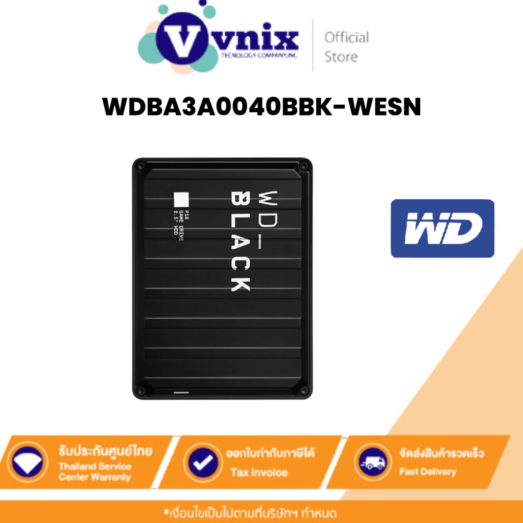 WDBA3A0040BBK-WESN WD BLACK P10 Game Drive HDD 4TB By Vnix Group