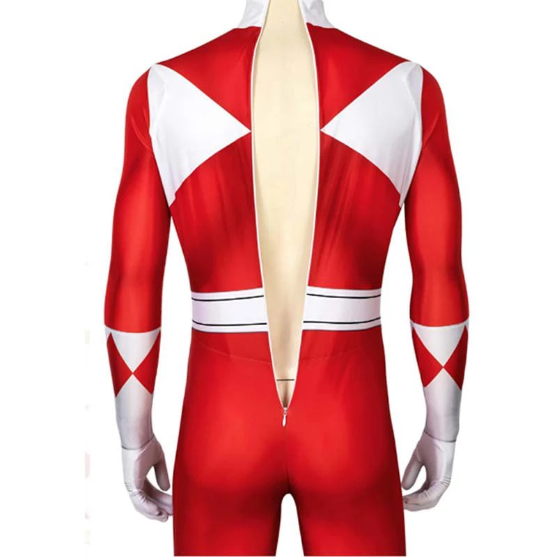 Power Rangers เครื่องแต่งกายเด็กผู้ใหญ่คอสเพลย์ชุดแฟนซีปาร์ตี้ Jumpsuit Superhero thumbnail 5