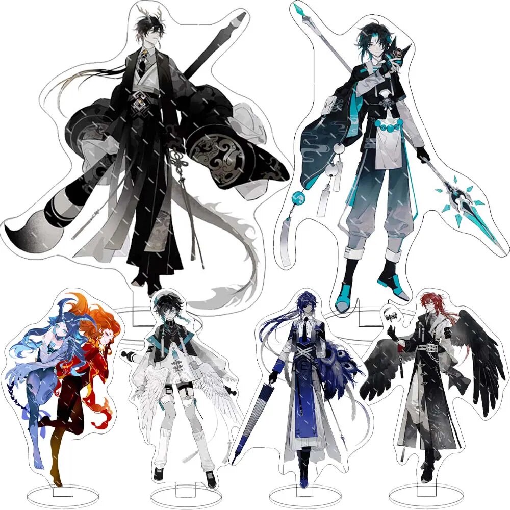 พวงกุญแจ, Standee อะนิเมะ Genshin Impact Zhongli Ayato Venti Xiao Yae Miko Yelan สําหรับการศึกษามุมโ