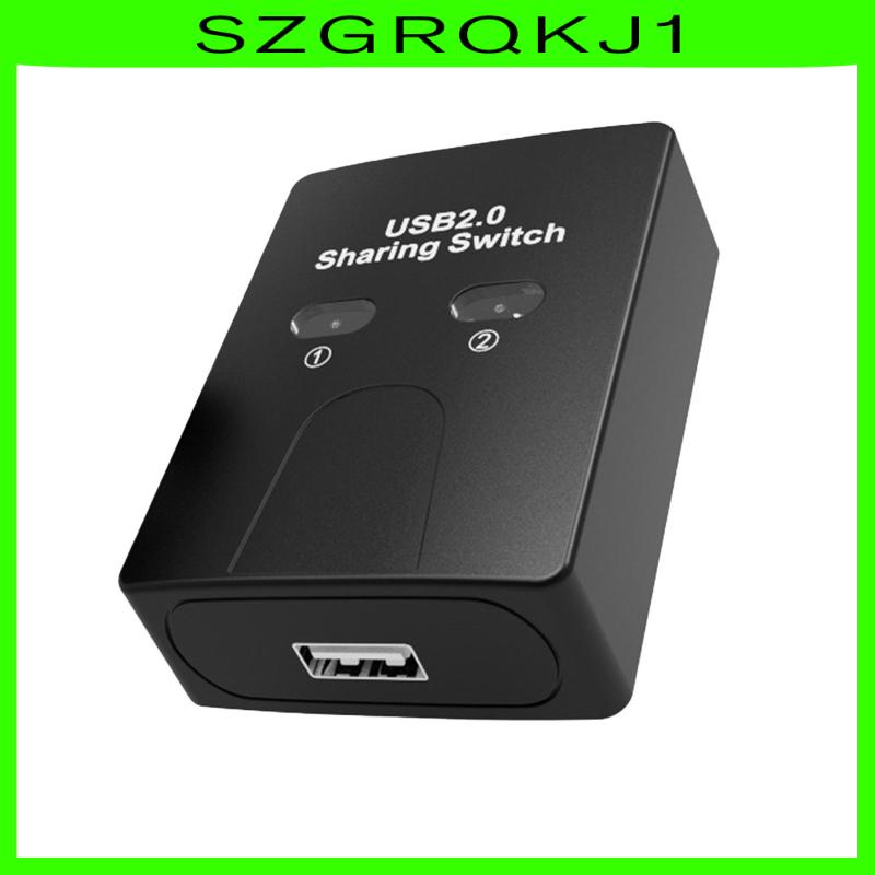 [szgrqkj1] อะแดปเตอร์แบ่งปันเครื่องพิมพ์ 2 in 1 พร้อมปุ่มสวิตช์ USB 2.0 2 สําหรับคอมพิวเตอร์ PC
