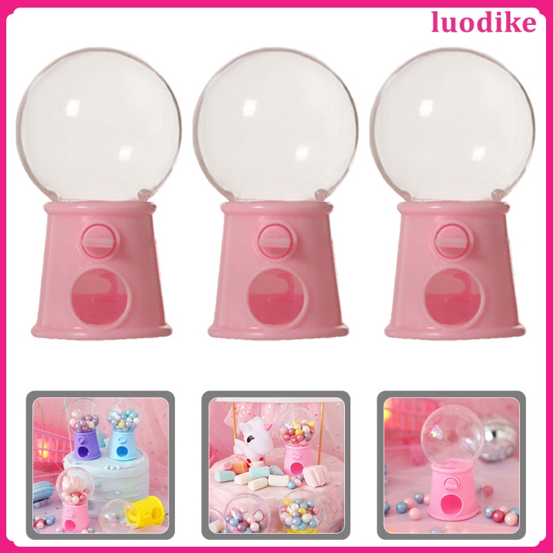 3 ชิ้น Vending Machin Dollhouse Gumball Machine Candy Grabbing Machines เด็กสําหรับ Gumballs ของเล่น