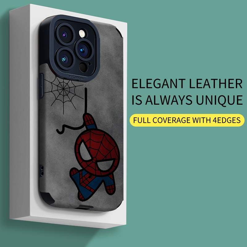 เคสโทรศัพท์มือถือหนังนิ่ม ลายการ์ตูนสไปเดอร์แมนน่ารัก สําหรับ Vivo V29 Y27 V27 V25 V23 V20 T1 Y20 Y20s Y12s Y15S Y19 Y17 Y12 Y36 Y01 X50 X60 X70 X80 Pro 5G | Hn D017