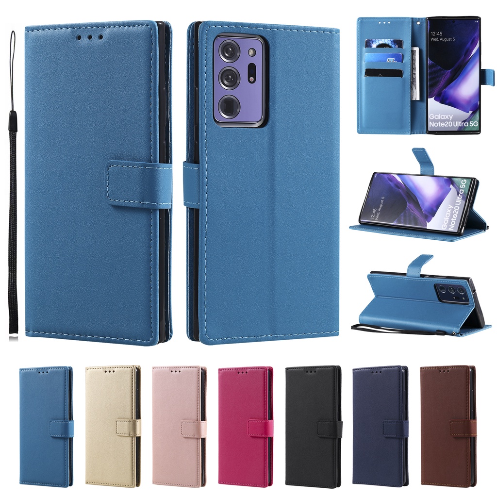 เคส for Samsung A60 A70S A31 A12 A42 A02S A32 A52 M40 M02S เคสโทรศัพท์หนัง PU TPU นิ่ม ฝาพับ พร้อมช่องใส่บัตร และสายคล้องมือ สําหรับ เคสซัมซุงA60 เคสซัมซุงA70 เคสซัมซุงA31 PU Leather Case Flip Cover Wallet With Card Slot เคสฝาพับ เคสเปิดปิด