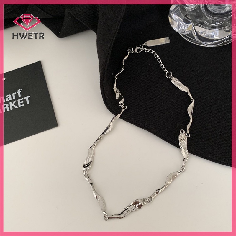Hwetr สร้อยคอโชคเกอร์ โซ่สั้น ทรงเรขาคณิต สไตล์เกาหลี โกธิค พังก์ โกธิค เครื่องประดับแฟชั่น สําหรับผู้หญิง