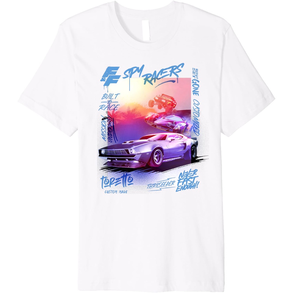 ดวงดาว Fast &amp; Furious: เสื้อยืด พิมพ์ลายกราฟฟิตี้ Spy Racers พรีเมี่ยม 4XL 5XL 6XL