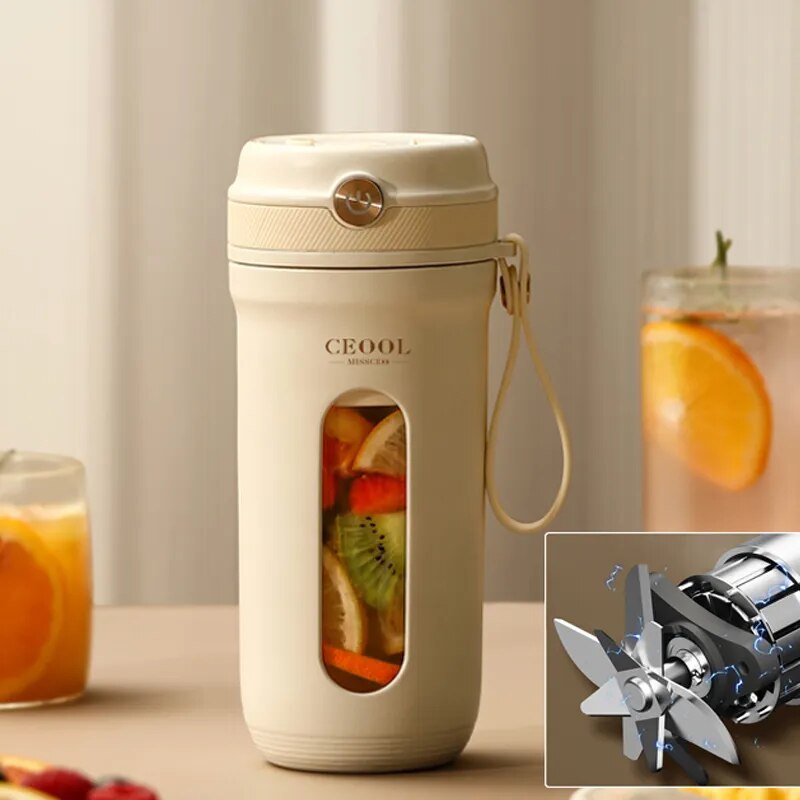 350ML Portable blender 10 Blades 3000mah Electric Juicer machine Fruit vegetable milkshake Smoothie 