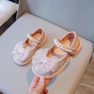 ((พร้อมส่ง) ใหม่ รองเท้าหนัง ประดับคริสตัล พลอยเทียม ขนาดเล็ก สไตล์เจ้าหญิงเอลซ่า แฟชั่นฤดูใบไม้ผลิ ฤดูใบไม้ร่วง สําหรับเด็กผู้หญิง 25-36 2023
