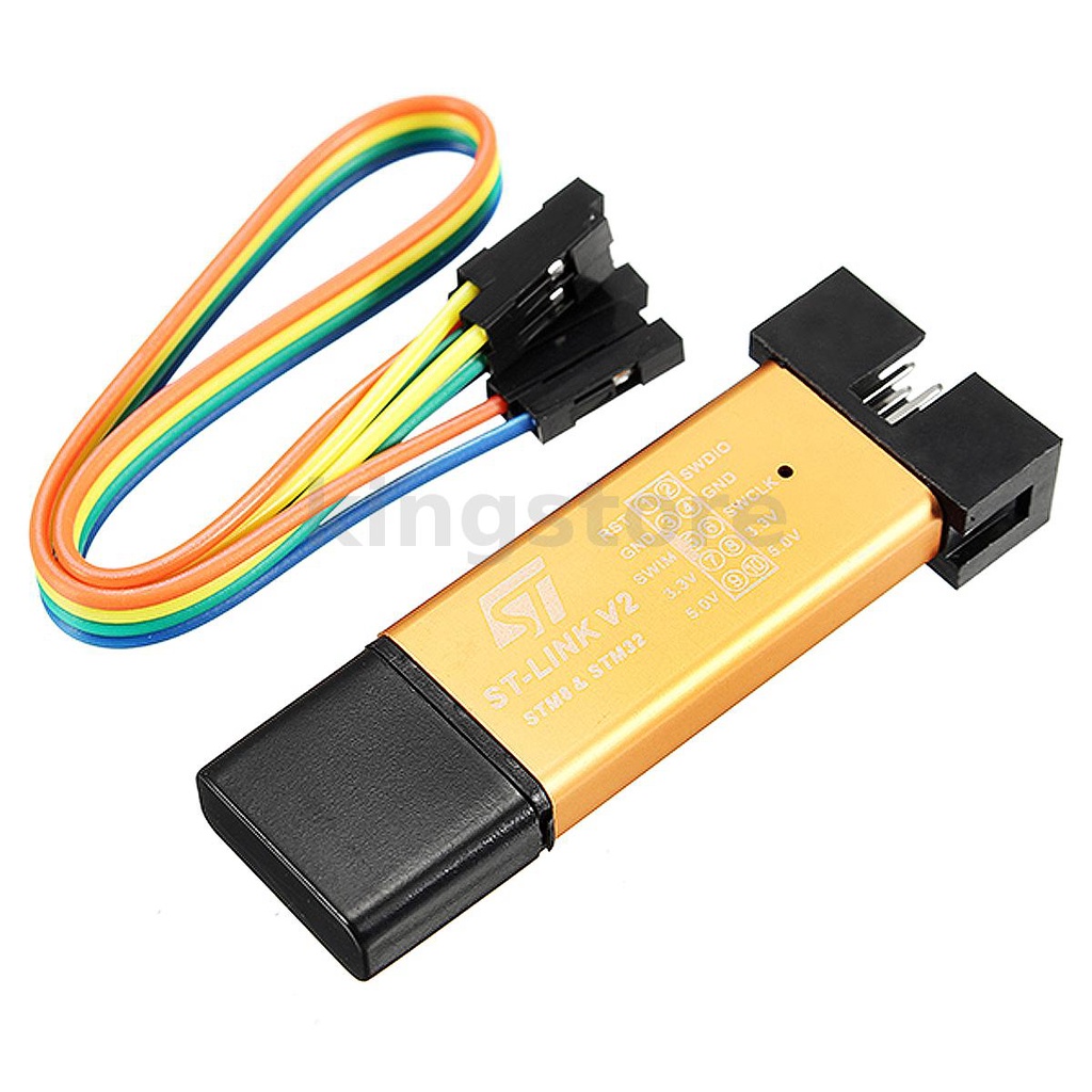 Geekcreit® ฟิวส์ดาวน์โหลดโปรแกรมเมอร์ ดีบักเกอร์ 3.3V 5V XTW ST-LINK V2 STM8 STM32 ฟิวส์ดาวน์โหลด 50