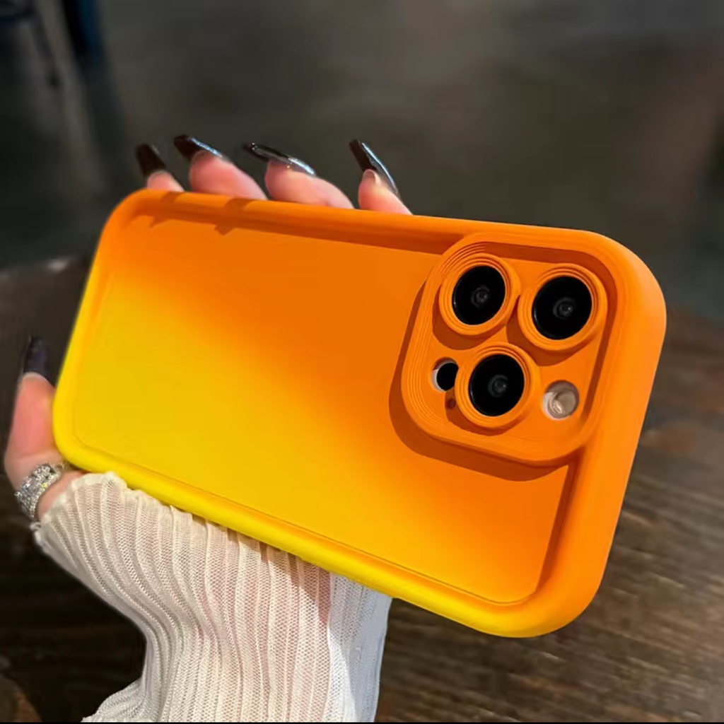 เคสซิลิโคนนิ่ม ไล่โทนสี กันกระแทก สําหรับ iPhone15 14 13 12 11 Pro Max Plus