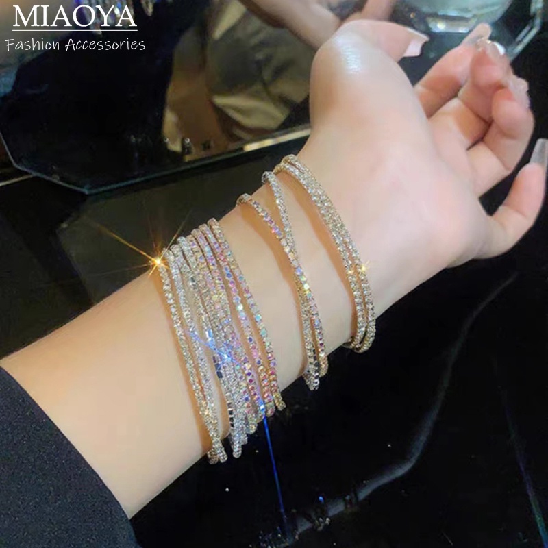 สร้อยข้อมือ ประดับเพทาย สีทอง สีเงิน สวยหรู สไตล์เกาหลี เหมาะกับของขวัญนักเรียน สําหรับผู้หญิง