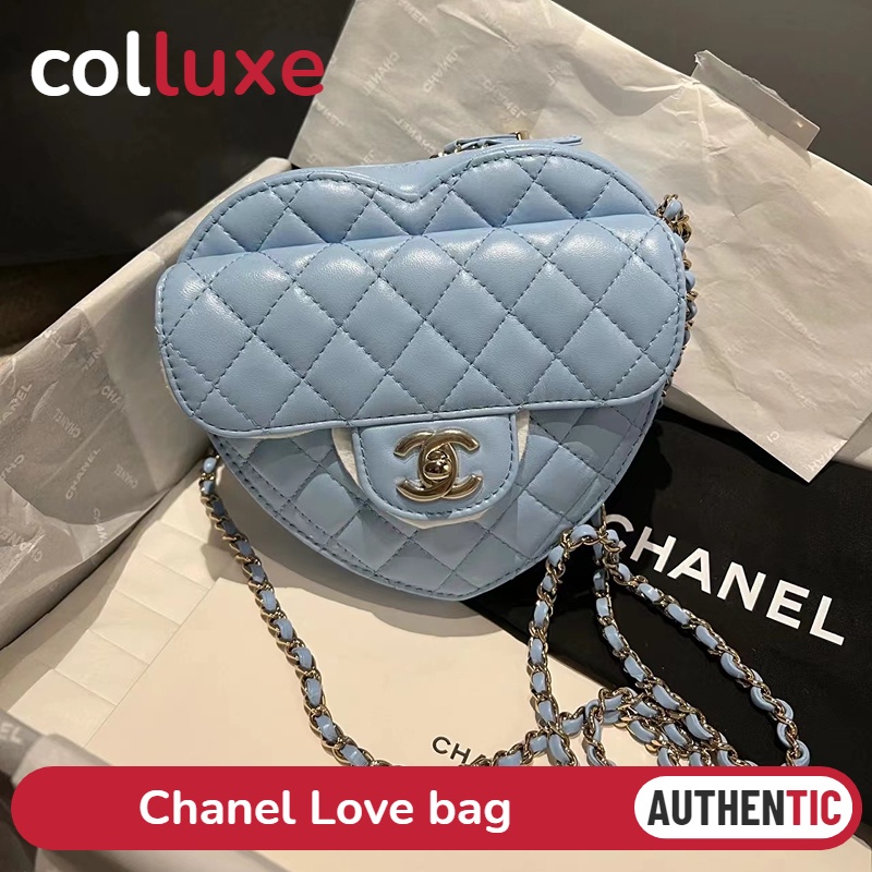 แบรนด์ใหม่และเป็นของแท้/ชาแนล Chanel กระเป๋าสุภาพสตรี/รัก/กระเป๋าโซ่/กระเป๋าสะพาย