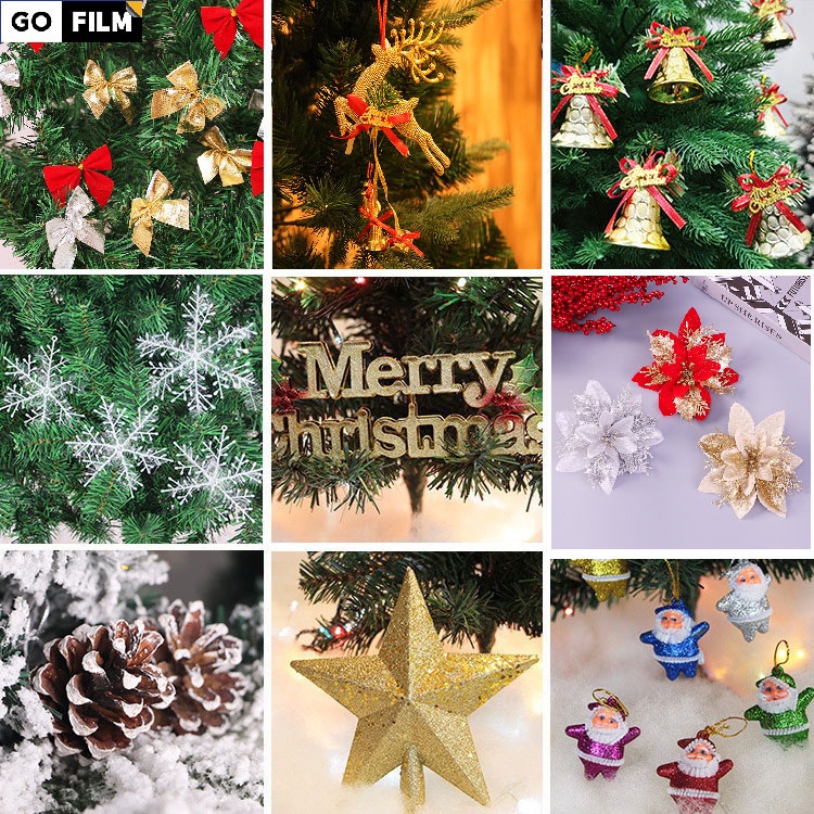 จี้ห้อยตกแต่งต้นคริสต์มาส ชิ้นสําหรับตกแต่ง CHRISTMAS พวงดอกไม้ประดิษฐ์ ของตกแต่งต้นคริสมาส มีหลายแบบให้เลือก