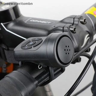 Tt แตรไฟฟ้าสีดํา ABS USB ชาร์จขี่จักรยานลําโพงแหวนอุปกรณ์จักรยาน Loud Handlebar Alarm แหวน mbn