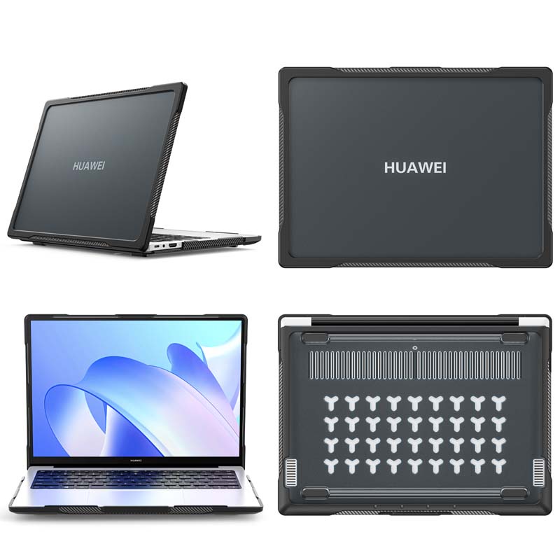 เคสโทรศัพท์มือถือแบบใส กันกระแทก พร้อมที่ตั้งวาง หรูหรา สําหรับ HUAWEI MateBook 14 2021 2022 2023 Ma