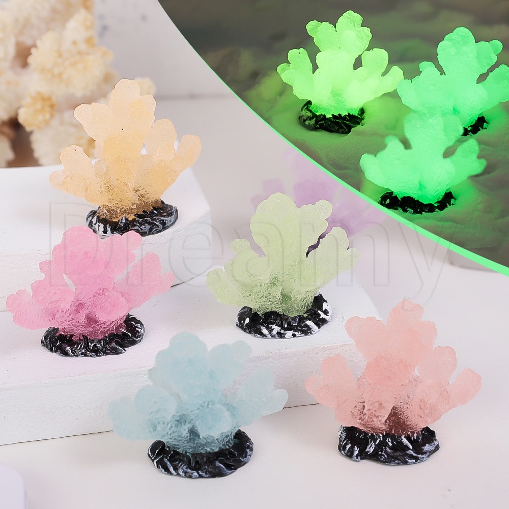 ปะการังเรซินเรืองแสง ขนาดเล็ก สําหรับตกแต่งตู้ปลา บ้าน สวน DIY