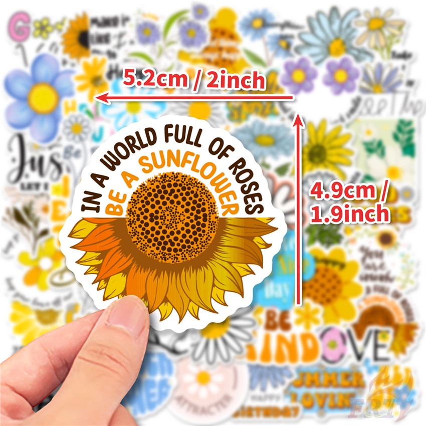 ❉ สติกเกอร์ ลายดอกไม้ Slang Art Series 01 ❉ สติกเกอร์แฟชั่น กันน้ํา DIY 50 ชิ้น/เซต