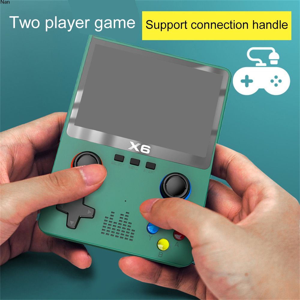 ใหม่ X6 เครื่องเล่นเกมคอนโซล HD PSP แบบมือถือ จอยสติ๊กคู่ GBA Arcade Emulator ผู้เล่นสองคน VS 2023