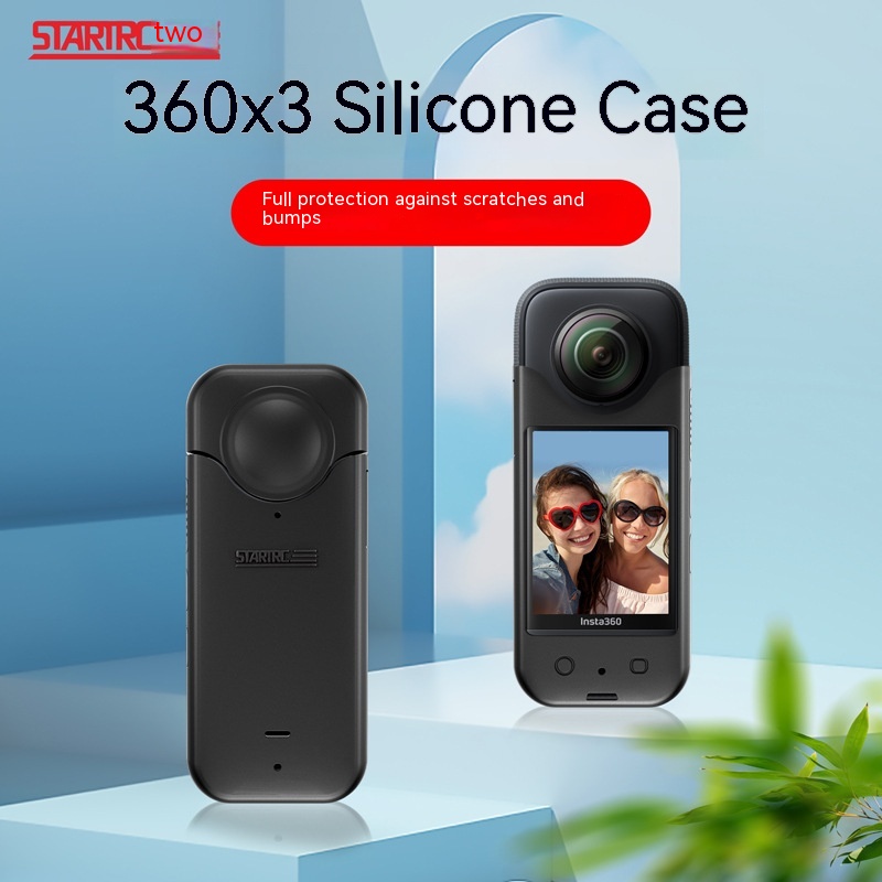 STARTRC เหมาะสําหรับ Insta360 X3 Body Panoramic เคสป้องกันเคสซิลิโคน Anti-Knock กันกระแทกอุปกรณ์เสริม