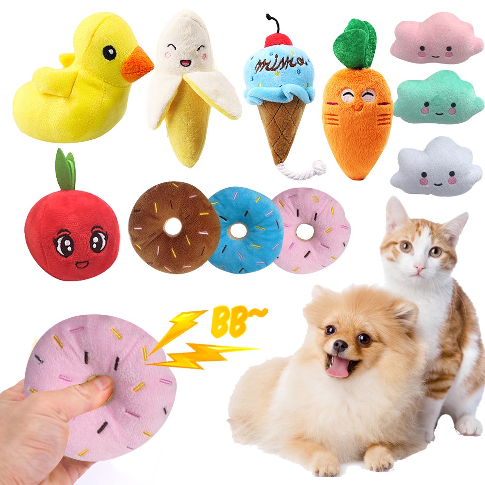 ของเล่นตุ๊กตาแครอทน่ารัก กันกัด มีเสียง สําหรับสัตว์เลี้ยง แมว