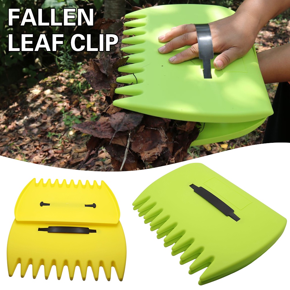 2 ชิ้น Fallen Leaf Scoops ชุดจับมัลติฟังก์ชั่น Leaf Grabbers สําหรับหยิบใบ