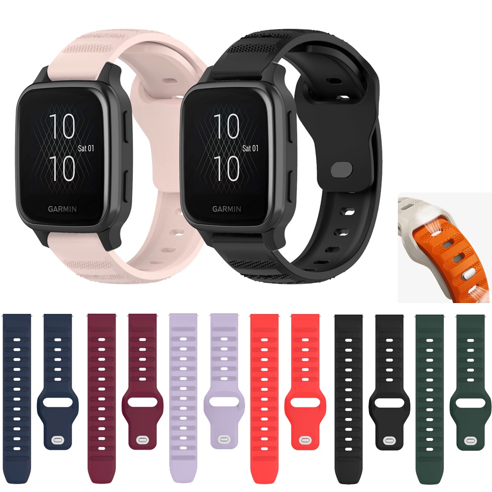 สายนาฬิกาข้อมือซิลิโคน แบบเปลี่ยน สําหรับ Garmin Venu Sq 2 Venu 2 Plus