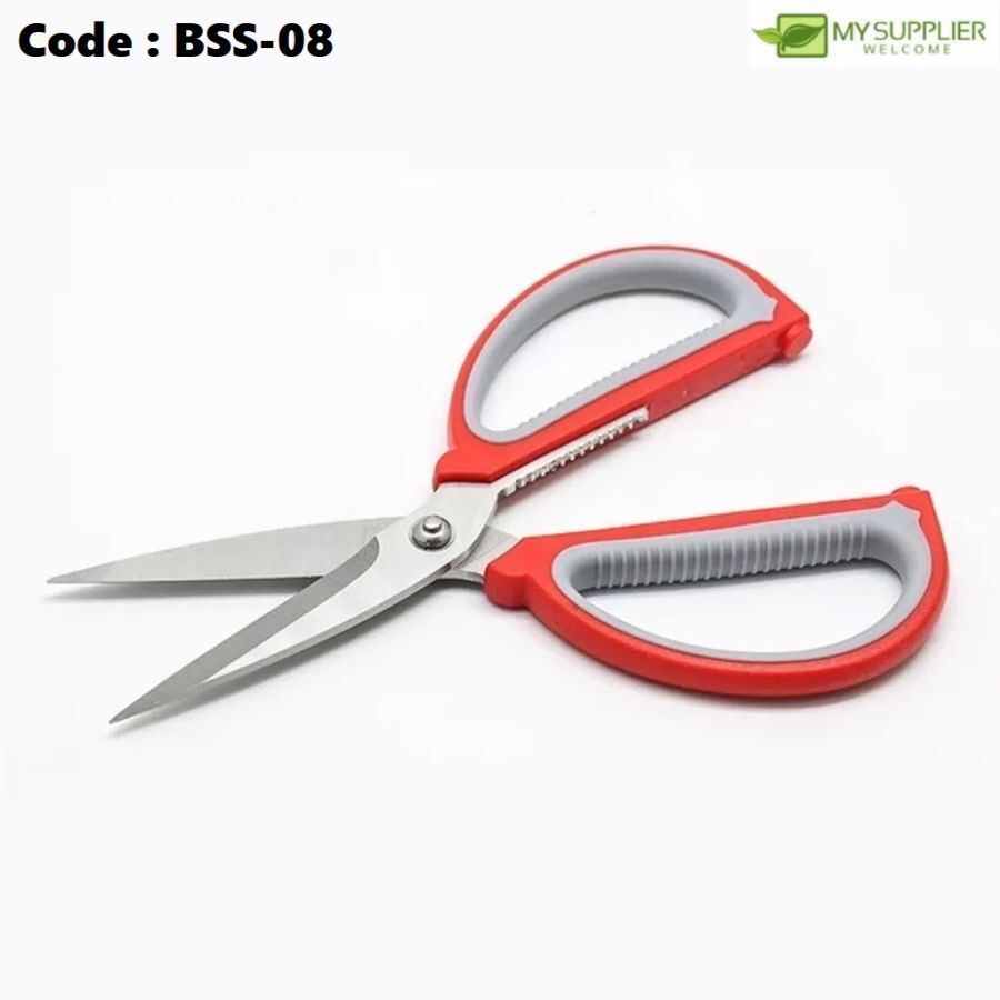 BSS-08 DT 08A 1.8 มม. สีแดง สีเทา Handle Scissor L19.5 ซม.* W10 ซม.