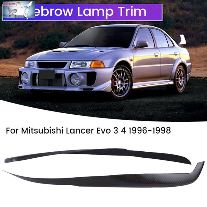 ขอบไฟหน้ากันชนหน้ารถยนต์ สําหรับ Mitsubishi Lancer Evo 3 4 1996-1998