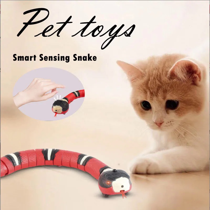 Multiple Color Smart Sensing Snake Interactive Cat Toys Automatic Cats Toys USB Charging Accessories