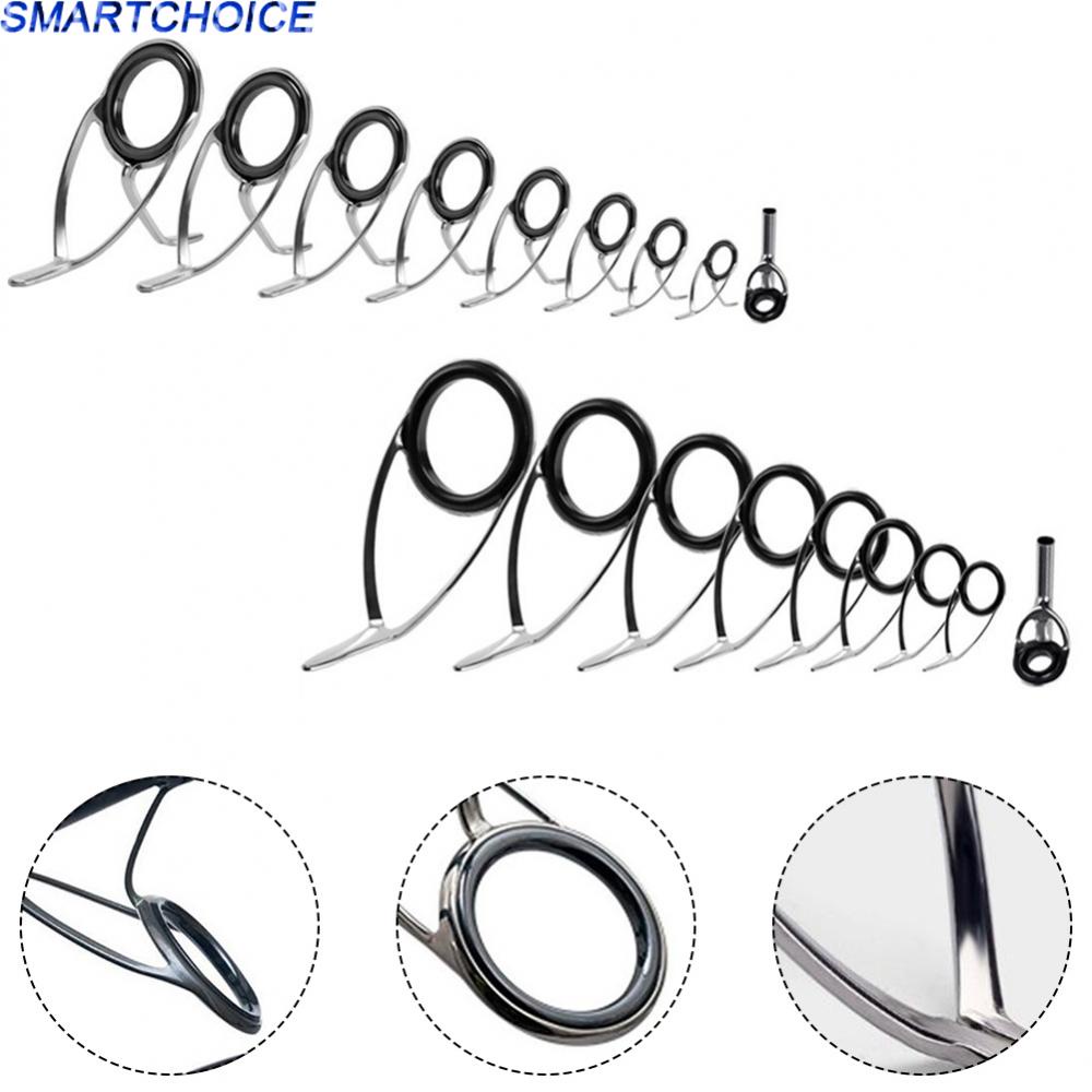 Durable Fishing Rod Top Ring Eye Guide Building Ceramic Repair Rod Guides Set