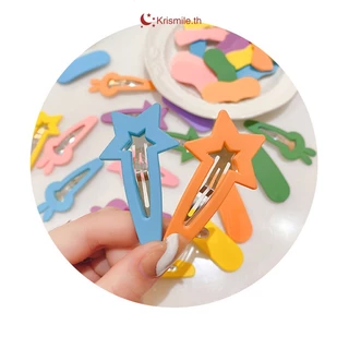 COD-ในไทย💖1บาท กิ๊ฟติดผม Candy Color Frosted BB Clip แฮนด์เมด DIY คลิปหนีบผมสำหรับเด็ก-Kri