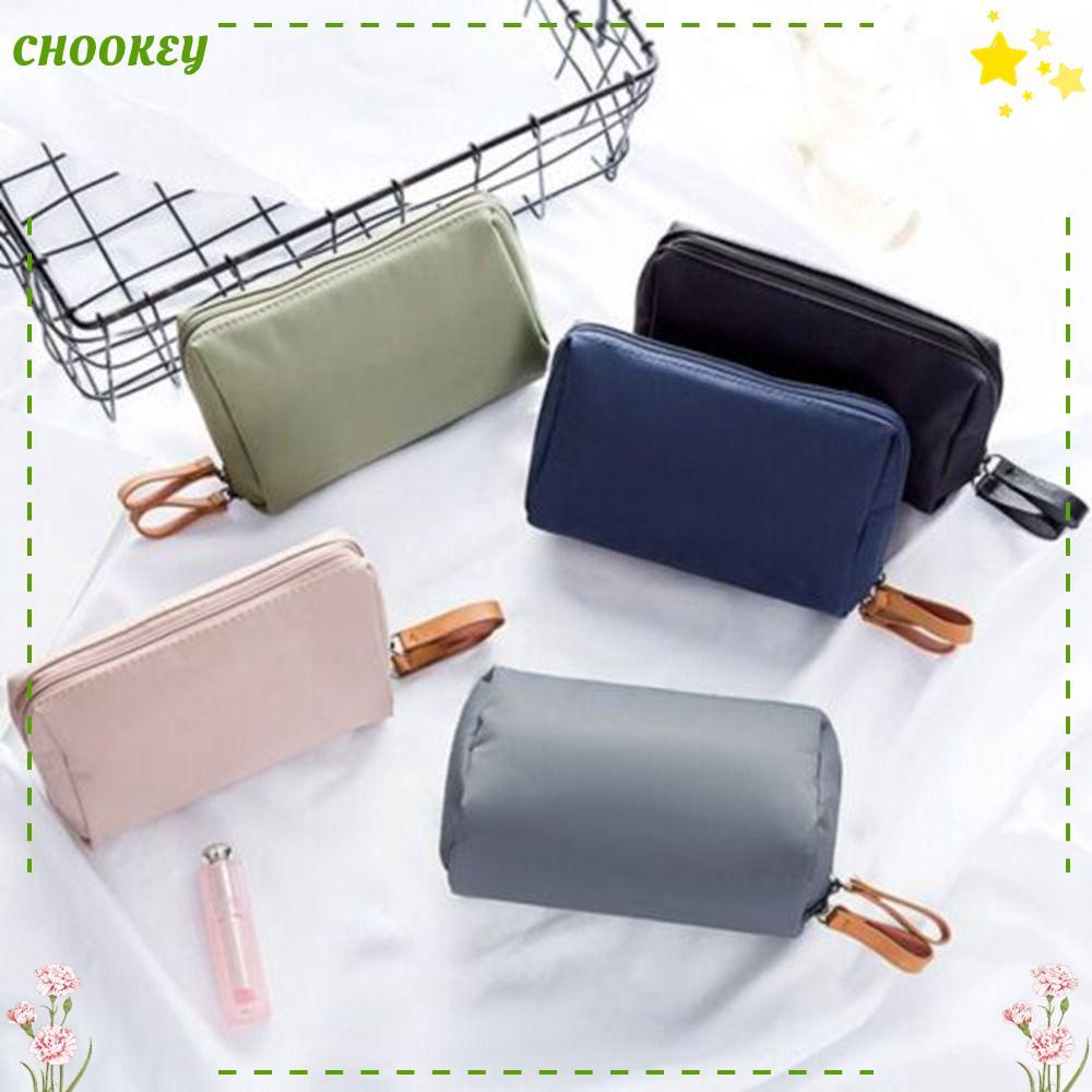 Chookey กระเป๋าเครื่องสำอางพกพาความจุขนาดใหญ่ โพลีเอสเตอร์กันน้ำ หลากสี อุปกรณ์ความงาม เหมาะสำหรับการเดินทาง