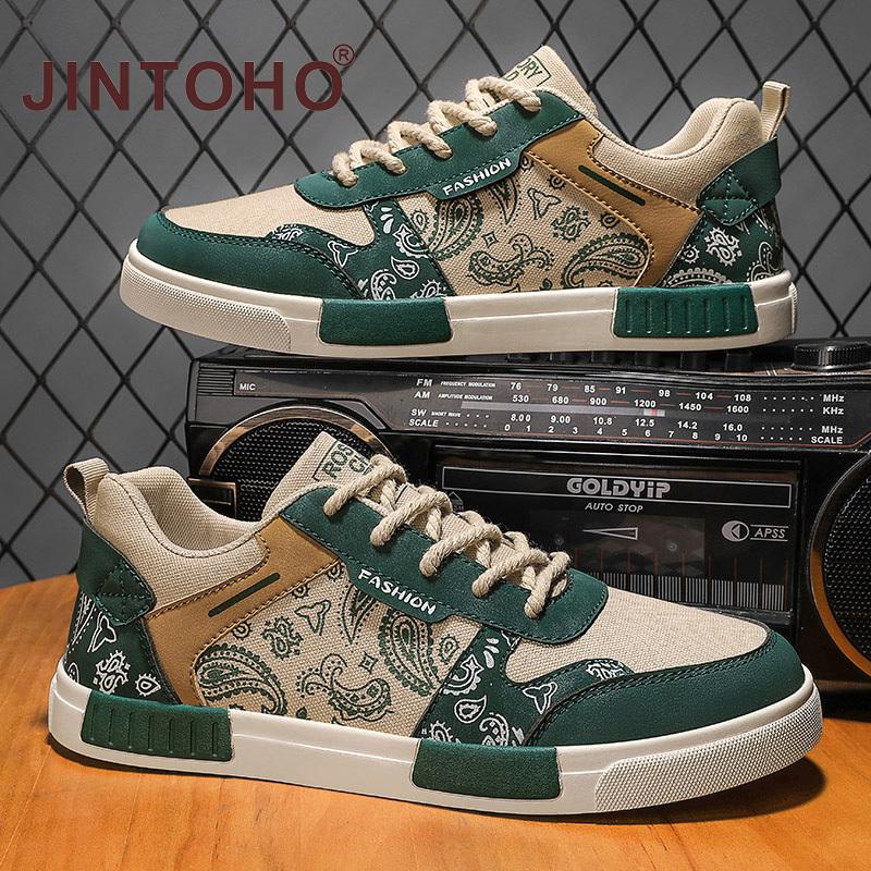 Jintoho รองเท้าผ้าใบลําลอง หนังนิ่ม ระบายอากาศ ใส่สบาย ขนาดใหญ่ 47 แฟชั่นสําหรับผู้ชาย เหมาะกับการวิ่ง เล่นกีฬา